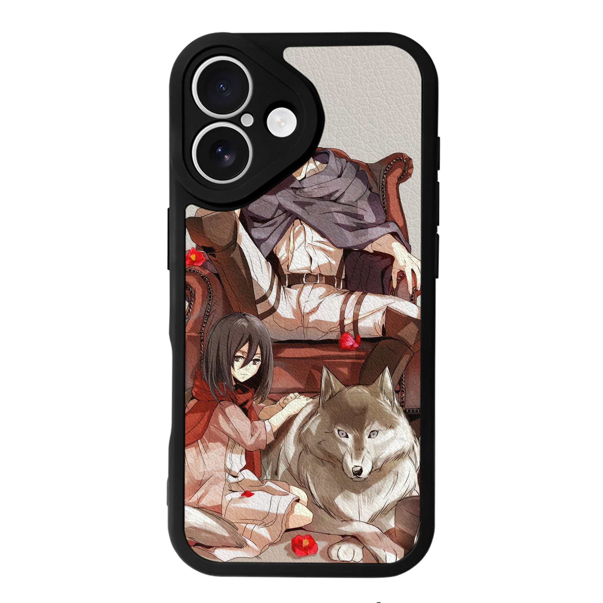 （画像用） 進撃の巨人 Attack on Titan 【iPhone 16シリーズ対応】シリコンスマホケース（レザー調） 材質：シリコン